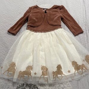 NEW 2 piece Rose gold party dress. Size 5